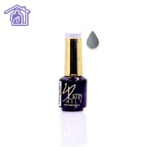Esmalte gel para uñas 8 ml color gris claro en botella con aplicador para manicure profesional