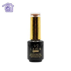 Esmalte gel para uñas 8 ml color marrón terracota oscuro en botella con aplicador para manicure profesional