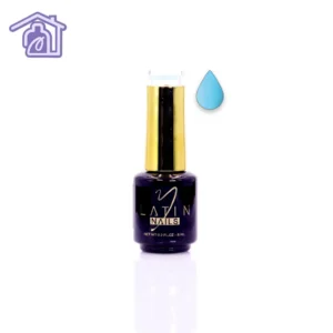 Esmalte gel para uñas 8 ml color azul cielo claro en botella con aplicador para manicure profesional