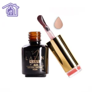 Esmalte gel para uñas 8 ml color nude beige cálido en botella con aplicador para manicure profesional