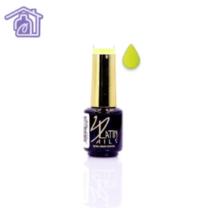 Esmalte gel Latin Nails 8 ml referencia 138 color amarillo lima neón en botella con aplicador para manicure profesional