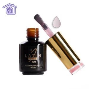 Esmalte gel para uñas 8 ml color malva grisáceo en botella con aplicador para manicure profesional