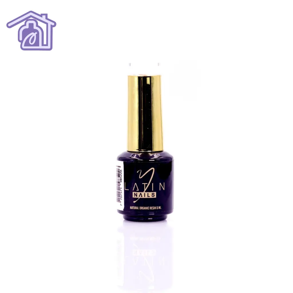 Esmalte gel Latin Nails 8 ml referencia 1018 color blanco lechoso en botella con aplicador para manicure profesional