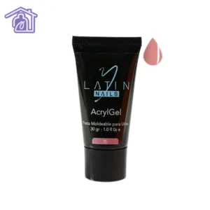 Acrygel Latin Nails 30 ml color rosa terracota suave en tubo para construcción y extensión profesional de uñas