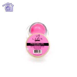 Gel de construcción para uñas color rosado neón en envase tipo tarro para manicure profesional