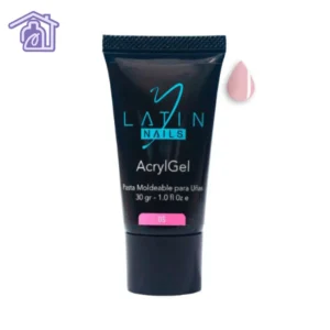 Acrygel Latin Nails 30 ml color rosa fucsia brillante en tubo para construcción y extensión profesional de uñas