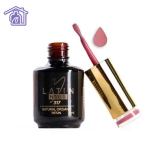 Esmalte gel Latin Nails 15 ml referencia 317 color rosa vino oscuro en frasco con aplicador para manicure profesional