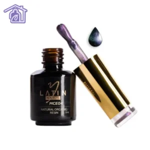 Esmalte gel para uñas 8 ml color gris oscuro en botella negra con aplicador para manicure profesional