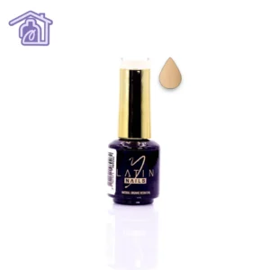Esmalte gel Latin Nails 8 ml color beige durazno muy claro en botella con aplicador para manicure profesional