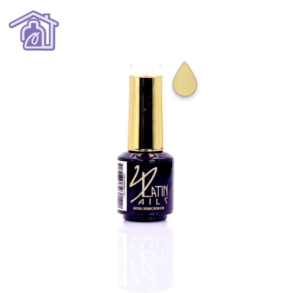 Esmalte gel para uñas 8 ml color amarillo translúcido en botella con aplicador para manicure profesional