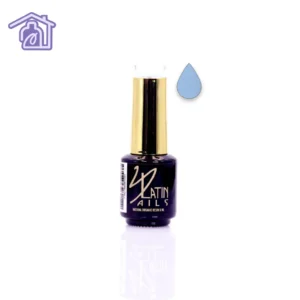 Esmalte gel para uñas 8 ml color azul grisáceo translúcido en botella con aplicador para manicure profesional