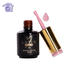 Esmalte gel Latin Nails 15 ml referencia 81 color rosa pastel suave en frasco con aplicador para manicure profesional