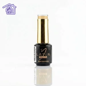 Esmalte gel para uñas 8 ml color dorado claro champagne en botella con aplicador para manicure profesional