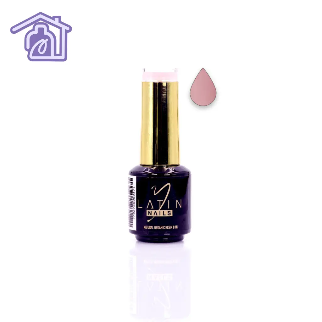 Esmalte gel para uñas 8 ml color rosado claro cálido en botella con aplicador para manicure profesional