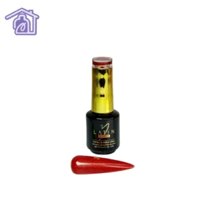 Esmalte gel para uñas 8 ml color rojo intenso en botella con aplicador para manicure profesional