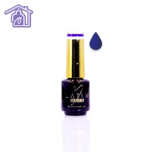 Esmalte gel para uñas 8 ml color azul violeta intenso en botella con aplicador para manicure profesional