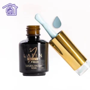 Esmalte gel para uñas 8 ml color azul hielo en botella con aplicador para manicure profesional