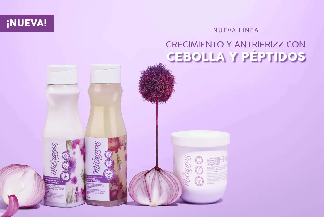 shampoo crecimiento milagros con extracto de cebolla y péptidos