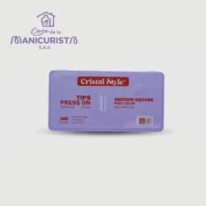 UÑAS PRESS ON MEDIUM SQUARE NUBE X 300 1.2MM CRISTAL