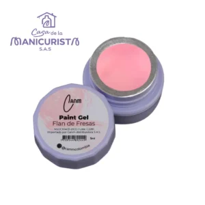 Paint gel - flan de fresas