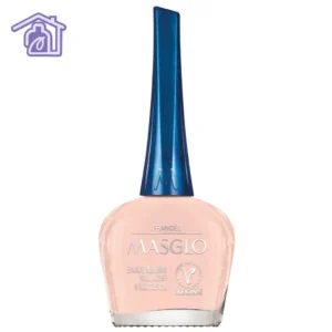 Esmalte tradicional Masglo Frances color nude durazno claro en botella para manicure y pedicure profesional