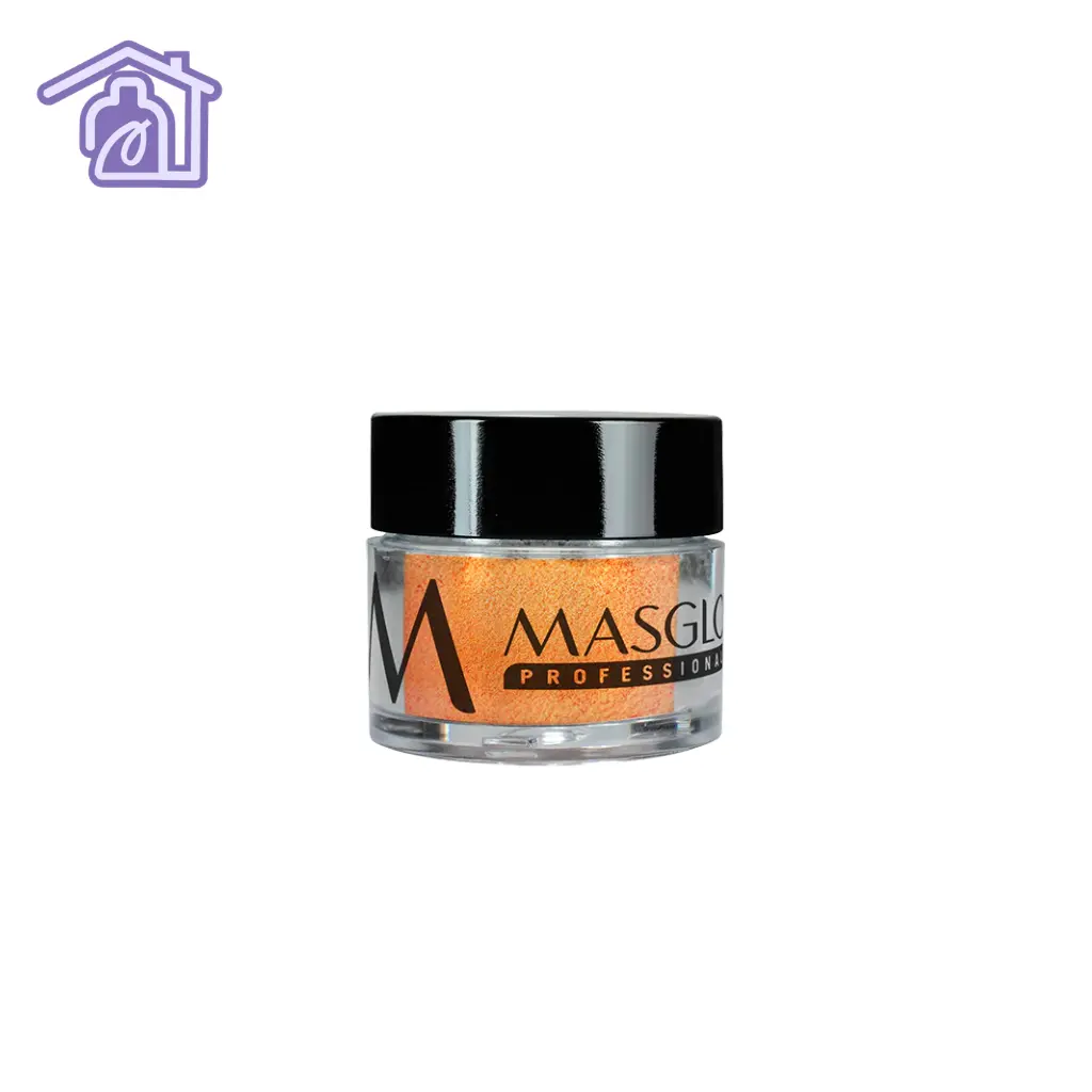 Polvo acrílico Masglo color neon naranja para construcción y decoración de uñas acrílicas profesionales
