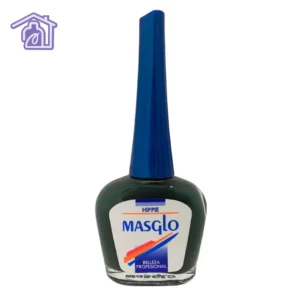 Esmalte tradicional Masglo Hippie color verde oliva oscuro con acabado brillante para manicure y pedicure profesional