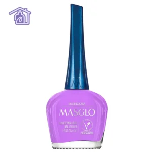 Esmalte tradicional Masglo Silenciosa color lila vibrante con acabado brillante para manicure y pedicure profesional