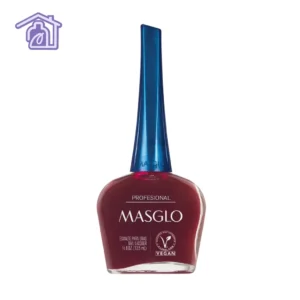 Esmalte tradicional Masglo Profesional color vino rojo oscuro con acabado brillante para manicure y pedicure profesional