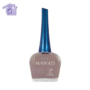 Esmalte tradicional Masglo Paciente color taupe grisáceo con acabado brillante para manicure y pedicure profesional