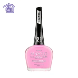 Esmalte gel evolution Masglo Optimista color rosa vibrante con acabado brillante y larga duración para manicure profesional