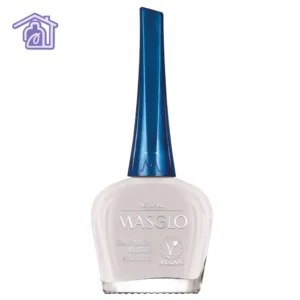 Esmalte tradicional Masglo Natural color blanco translúcido con acabado brillante para manicure y pedicure profesional
