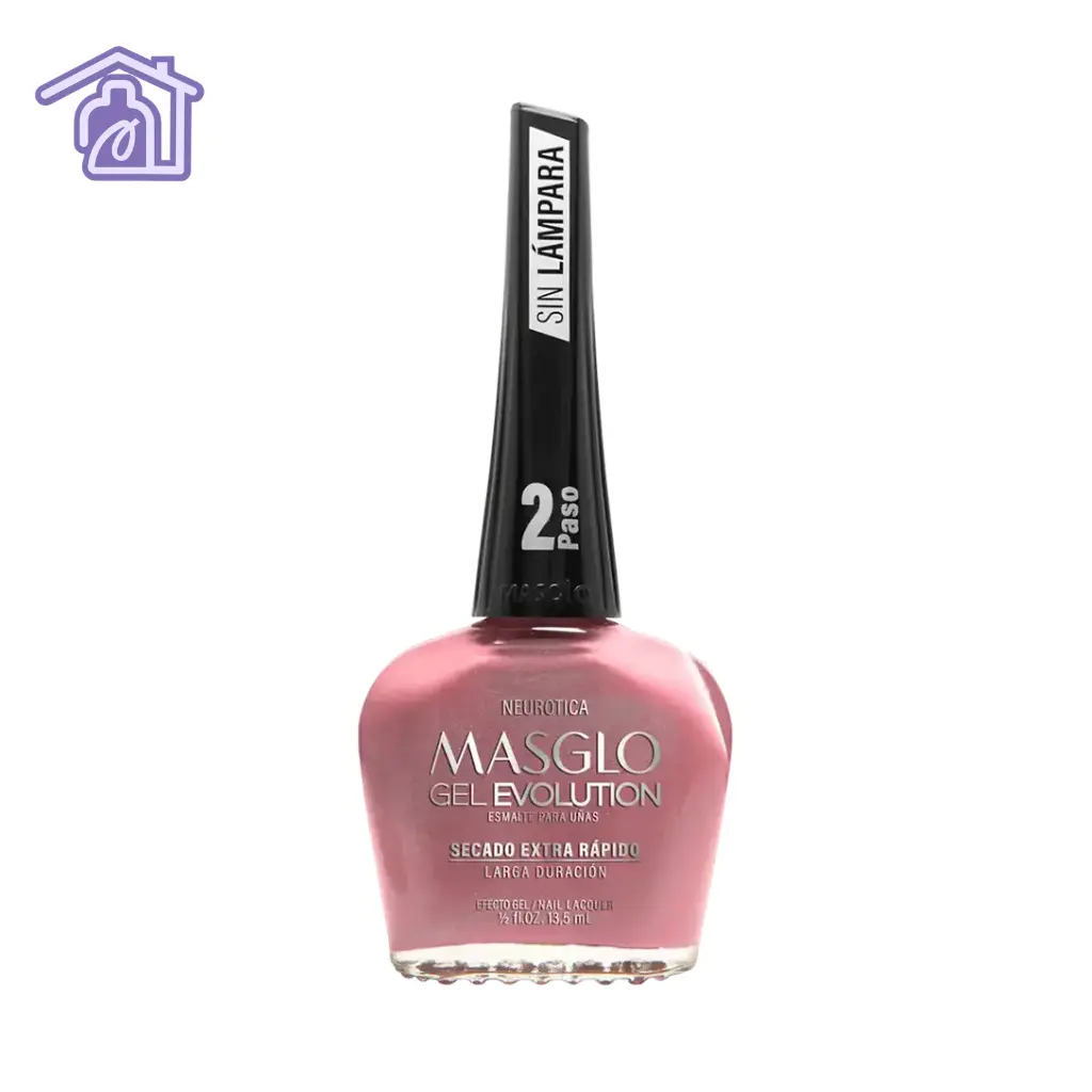 Esmalte gel evolution Masglo Neurótica color rosa viejo con acabado brillante y larga duración para manicure profesional
