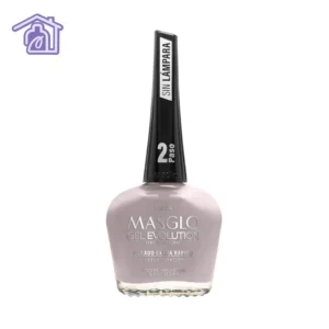 Esmalte gel evolution Masglo Nativa color gris topo claro con acabado brillante y larga duración para manicure profesional