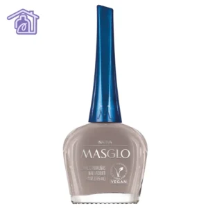 Esmalte tradicional Masglo Nativa color beige grisáceo claro con acabado brillante para manicure y pedicure profesional