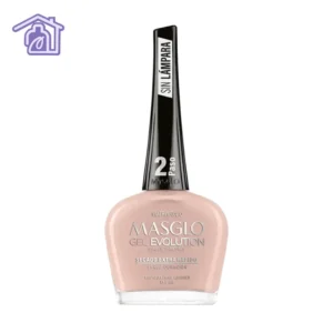 Esmalte gel evolution Masglo Matrimonio color nude rosado claro con acabado brillante y larga duración para manicure profesional