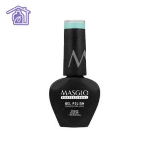 Esmalte semipermanente Masglo Gel Polish tono Imparable de 7 ml, color verde cremoso para uñas