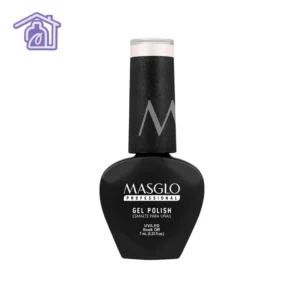 Esmalte semipermanente Masglo Gel Polish tono Ejecutiva de 7 ml, color blanco traslúcido para uñas.