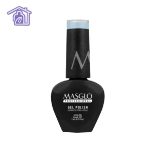 Esmalte semipermanente Masglo Gel Polish tono Bendecida de 7 ml, color azul cremoso para uñas