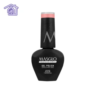 Esmalte semipermanente Masglo Gel Polish tono Bombón de 7 ml, color rosado cremoso para uñas
