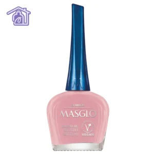 Frasco de esmalte de uñas Masglo línea tradicional color rosado Bombón efecto cremoso de 13,5 ml