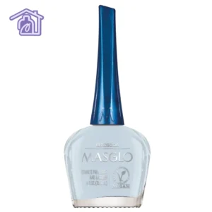 Frasco de esmalte de uñas Masglo línea tradicional color azul Bendecida efecto cremoso de 13,5 ml