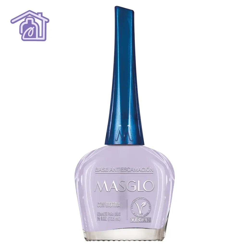 Frasco de base antiescamación Masglo línea tradicional de 13,5 ml para el cuidado de las uñas