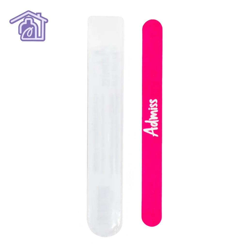 Lima de uñas marca Admiss, herramienta profesional de manicura.