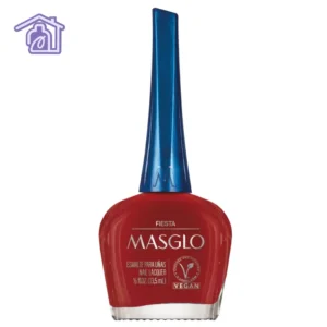 Esmalte tradicional Masglo tono Fiesta de 13,5 ml acabado cremoso en gama de color rojo.