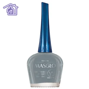 smalte tradicional Masglo tono Famosa de 13,5 ml acabado cremoso en gama de color gris.