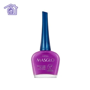 Esmalte tradicional Masglo tono Exótica de 13,5 ml acabado cremoso en gama de color morado.