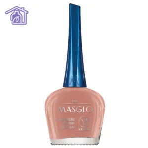 Frasco de esmalte de uñas Masglo línea tradicional color marrón Diva efecto cremoso de 13,5 ml.