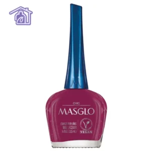 Frasco de esmalte de uñas Masglo línea tradicional gama fucsia color Chic acabado cremoso de 13,5 ml.