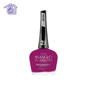 Frasco de esmalte de uñas efecto gel Masglo línea Evolution gama rosado color Amistosa acabado cremoso de 13,5 ml.